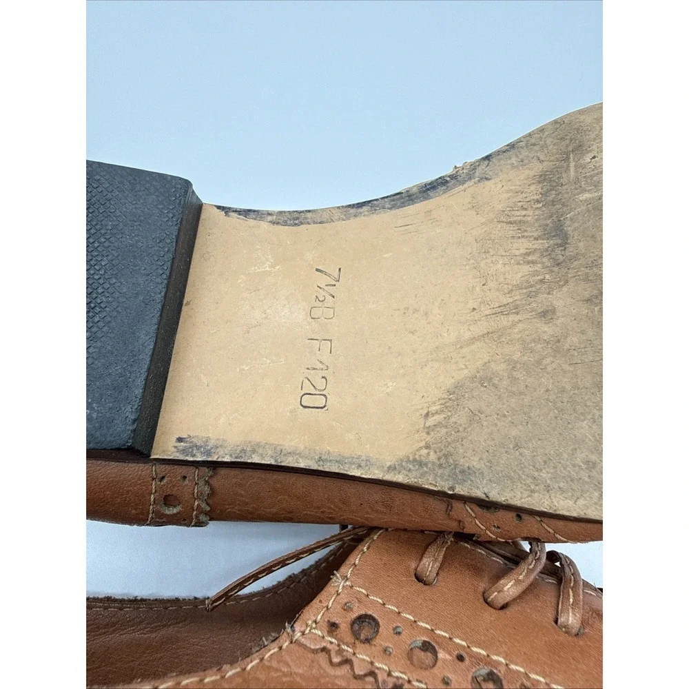 Vintage‎ Bellini Women's Wingtip Brown Leather Shoes Size 7.5 B
